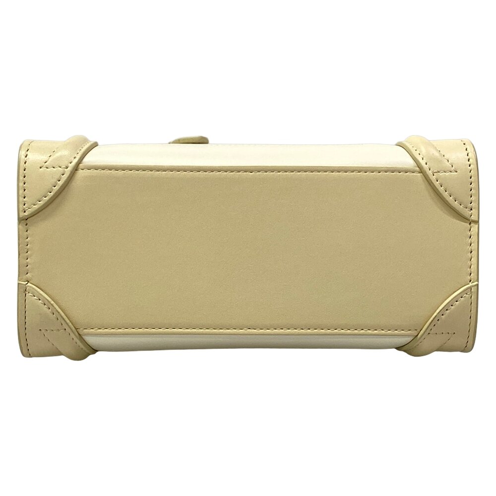 Celine Luggage Nano Shopper Handbag White Beige - Picture 5 of 15